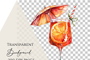 Aperol spritz clip art, Watercolor, a Food Illustration by Invite to Clipart (Thumbnail 4 of 4)