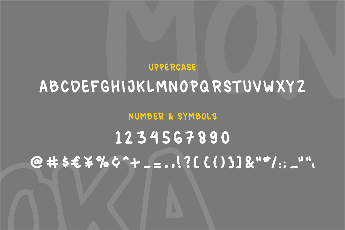 Monoka - Handwritten Uppercase Font, a Script Font by Boediman (Photo 2 of 6)