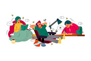 Daily Activity Doodle Illustration, an Object Graphic by SLAB! Design (Thumbnail 3 of 3)