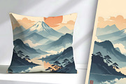 Asian Land Scape, a Decorative Illustration by Sharon Schwalbe (Thumbnail 1 of 3)