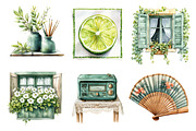 Green Summer Cottagecore Clipart, an Illustration by Dream Creation (Thumbnail 6 of 6)