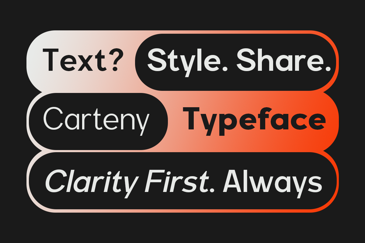 Carteny - Geometric Sans Family, a Sans Serif Font by Say Studio (Photo 2 of 13)