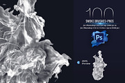 100 Photoshop Smoke Brushes + PNGs, a Brush Add-On by Creative Graphics (Thumbnail 2 of 8)