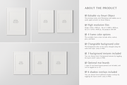 A4 Portrait Frame Mockup Bundle, a Household Mockup by Lelu Art Design (Thumbnail 6 of 11)