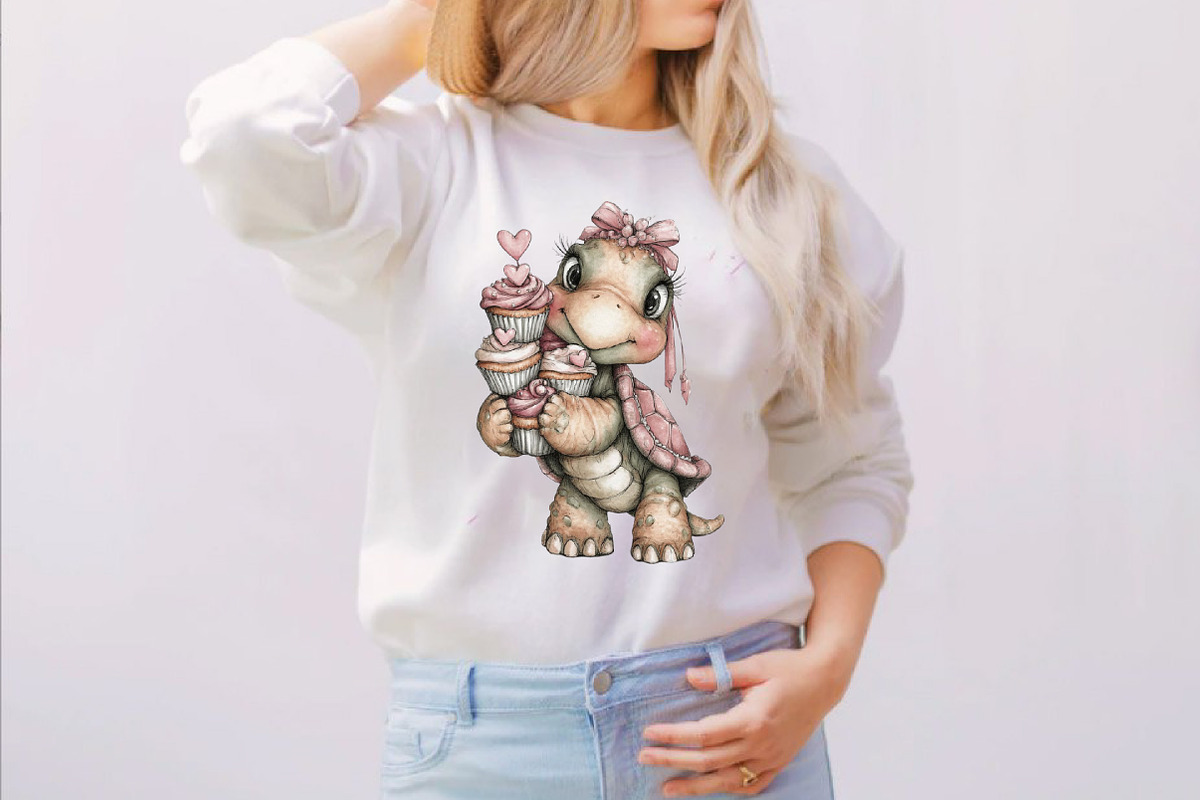 Whimsical Valentine Turtle Clipart S, an Illustration by SVGArt (Photo 3 of 7)