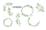 Greenery & Blush Watercolor Florals, a Decorative Illustration by DailyMiracleDigitals,LLC (Thumbnail 6 of 6)