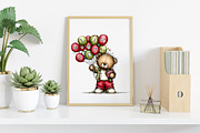 Whimsical Teddy Balloons Clipart, an Illustration by Canvas Craft (Thumbnail 4 of 6)