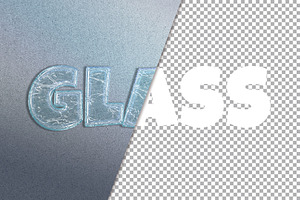 Transparent Glass Text Effect