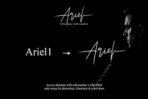 Ariel Signature Font