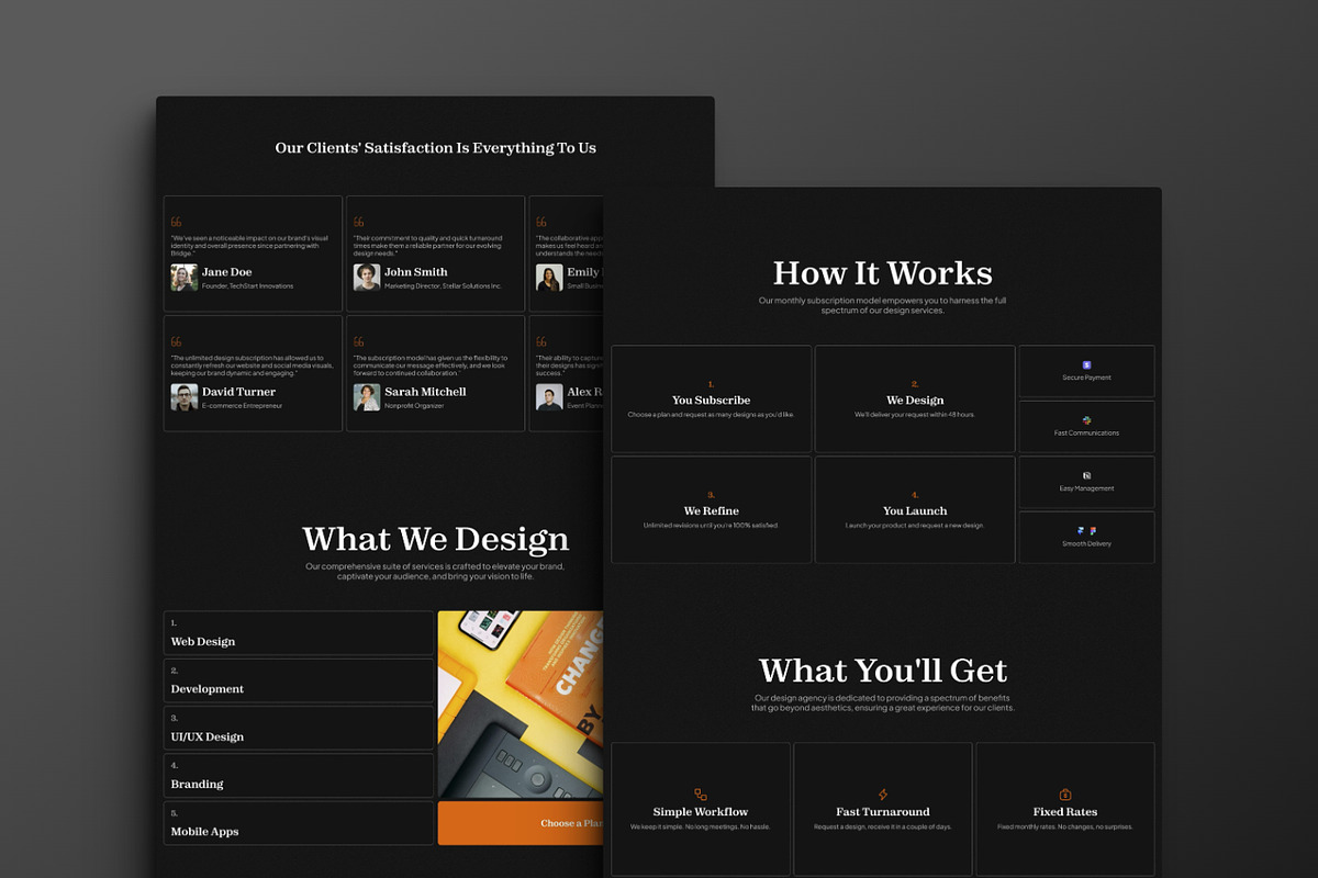 Bridge - Design Agency Template, a Landing Page Template by THdesign (Photo 2 of 4)