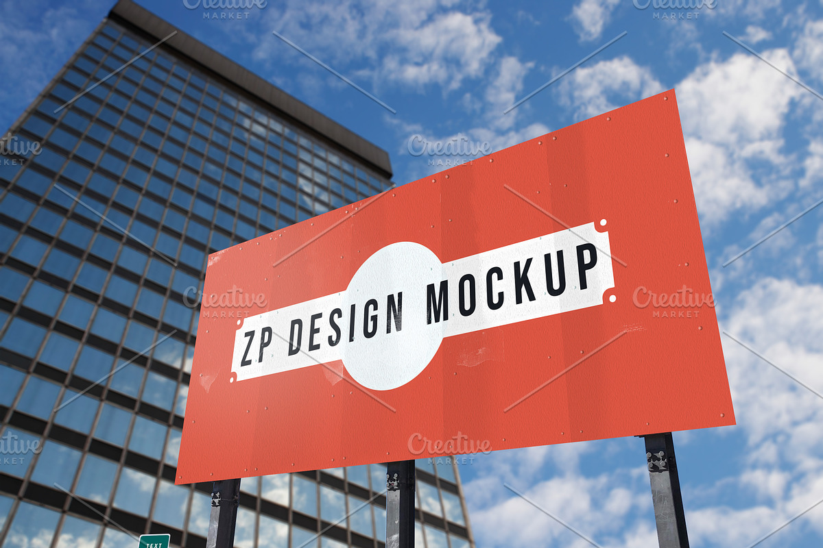 Roadside Hoarding Board Mockup PSD, an Advertising Mockup by ZP Design (Photo 3 of 4)