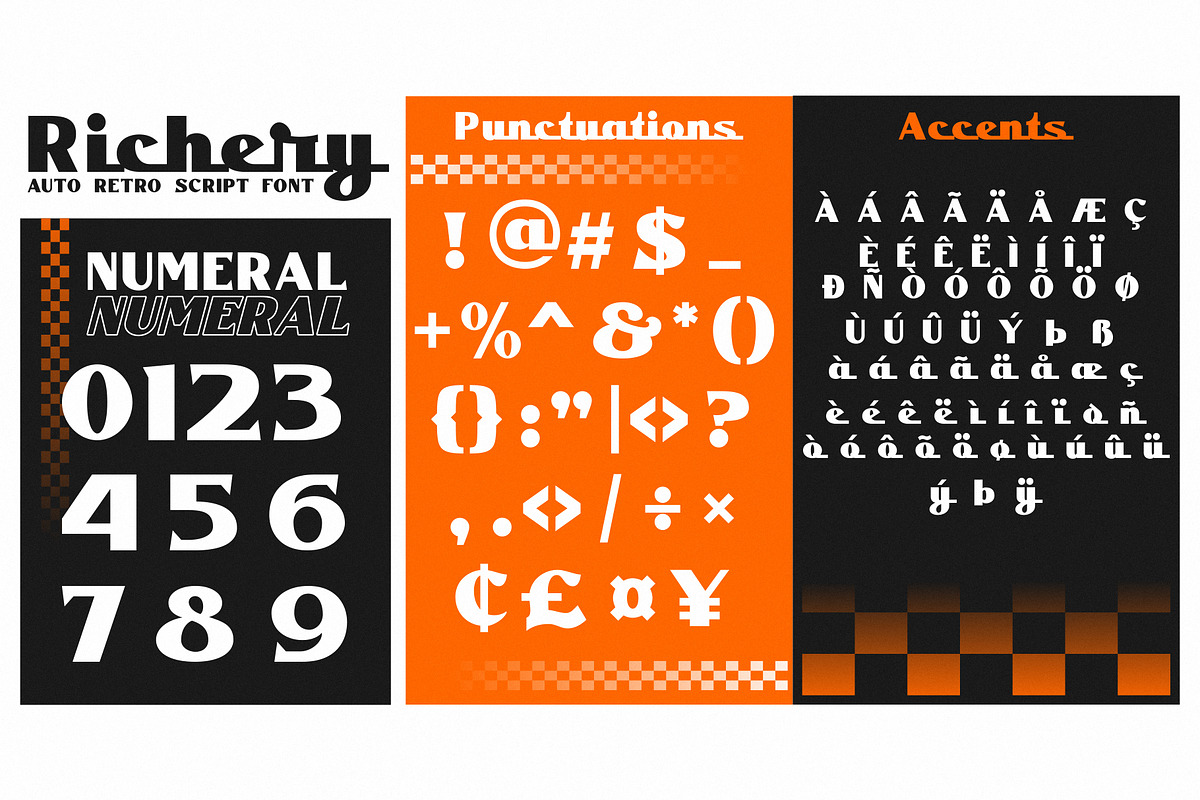 Richery Retro Script, a Script Font by uncurve (Photo 8 of 9)