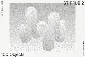 Stipple 2 - 100 dotted objects