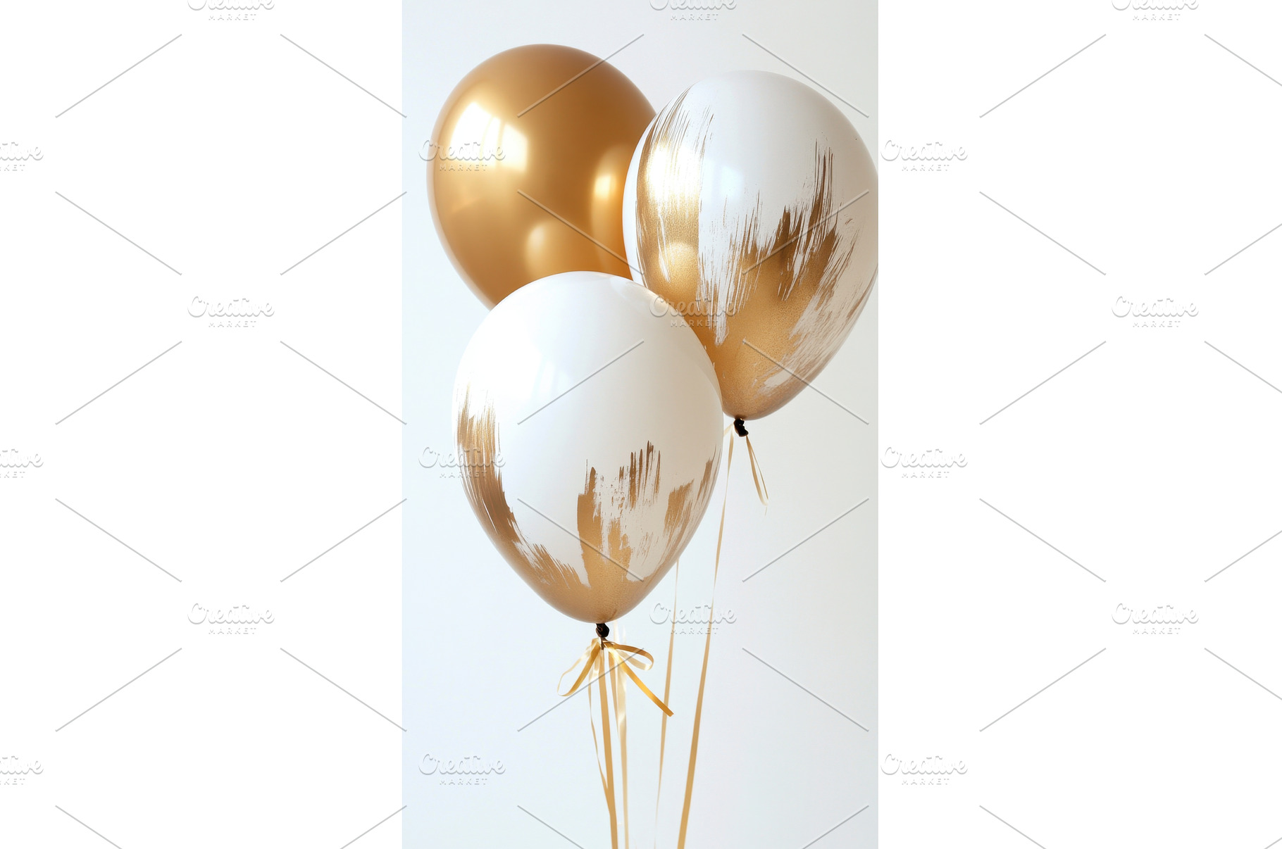 Gold  white celebration balloons, a Holiday Photo by Beautiful things