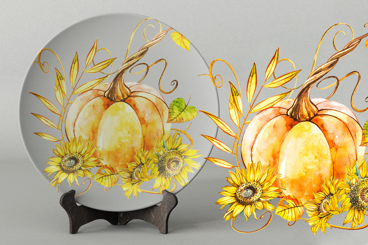 Pumpkins watercolor collection, a Food Illustration by Ann Astro (Photo 15 of 17)