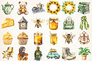 Summer Honey Garden Clipart, an Illustration by Libby Wishes (Thumbnail 2 of 7)