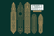 Art Deco 17 Vertical Panels, a Decorative Illustration by Stanislav Kharchevskyi (Thumbnail 1 of 4)