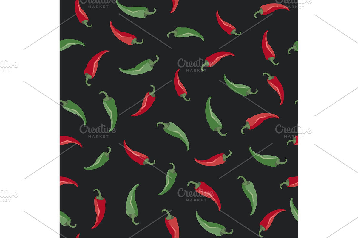 Red and green peppers, a Pattern Graphic by bolotoff
