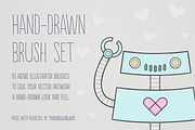 Hand-Drawn Illustrator Brush Set, a Brush Add-On by Hogwash Studio (Thumbnail 1 of 5)