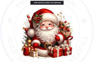 Cute Santa Claus Christmas Clipart