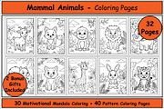 Mammal Animals Coloring Pages, an Animal Illustration by Lamia Emad (Thumbnail 1 of 5)