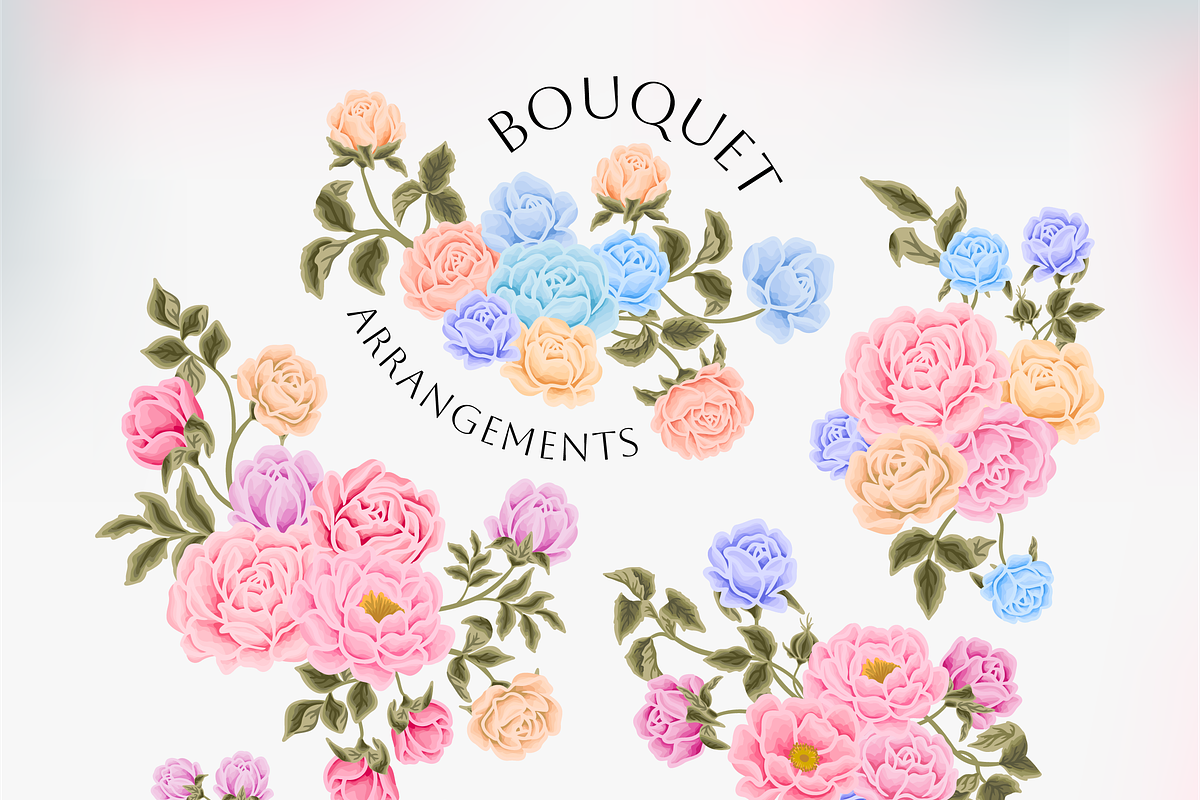 DELICATE BEAUTY - Soft Floral Set, an Object Illustration by Artflorara (Photo 2 of 16)
