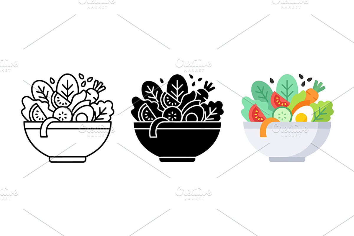 Salad Bowl Vector Design, a Solid Icon by Artonix (Photo 2 of 2)