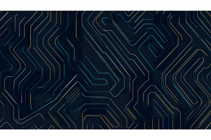 Abstract geometric maze pattern in, an Illustration by Lermont51
