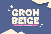Grow Beige, a Font by khurasan (Thumbnail 1 of 4)