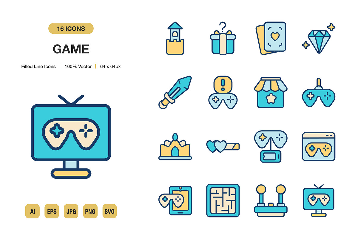 Game Color Icons, an Icon by Spacepixel Creative