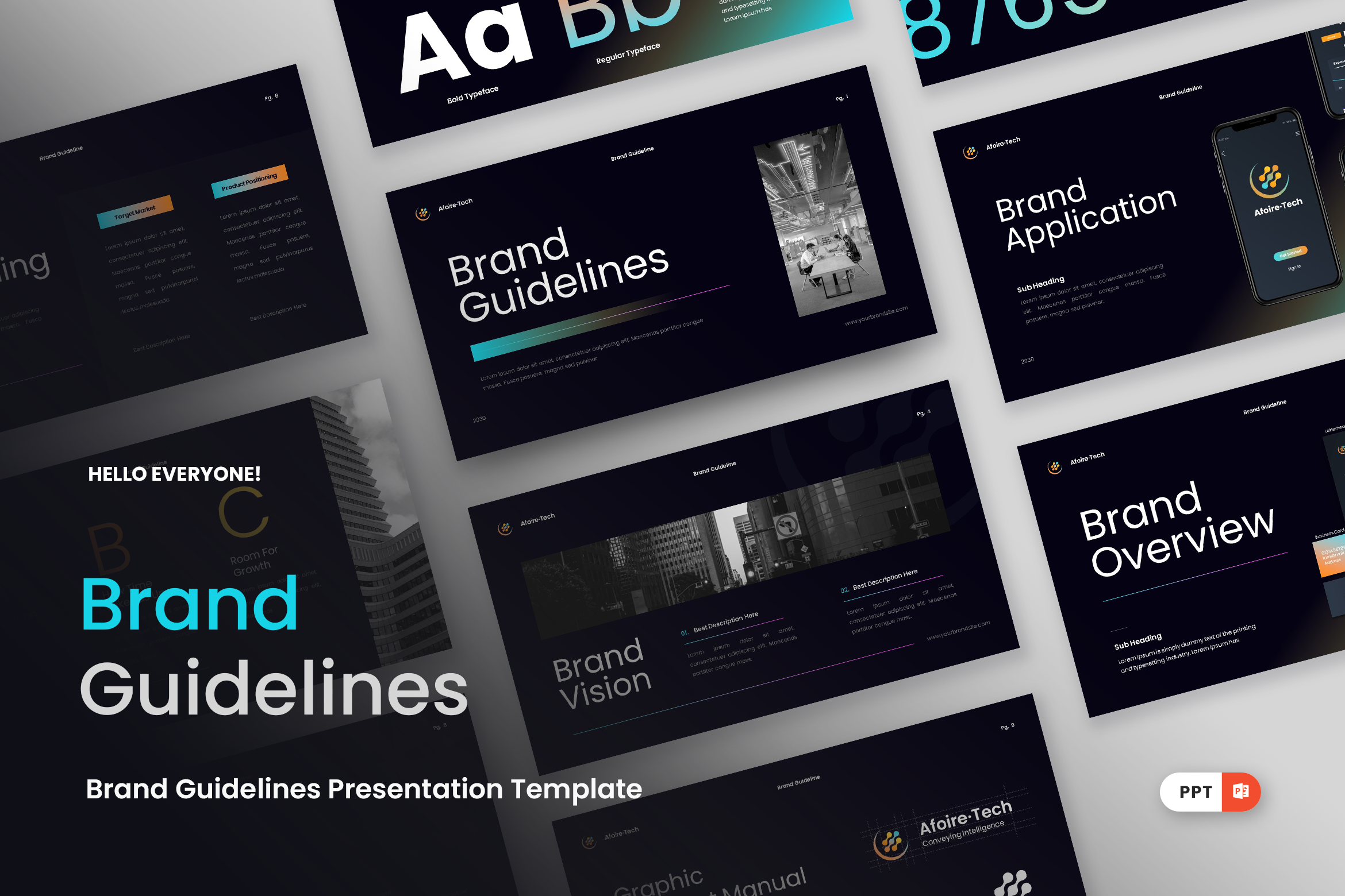 Brand Guidelines-Powerpoint Template, a Presentation Template by Annora ...