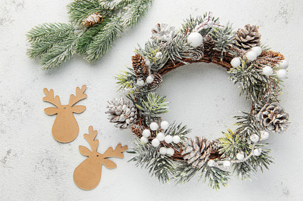 Decorative festive Christmas wreath, a Holiday Photo by Olena Rudo