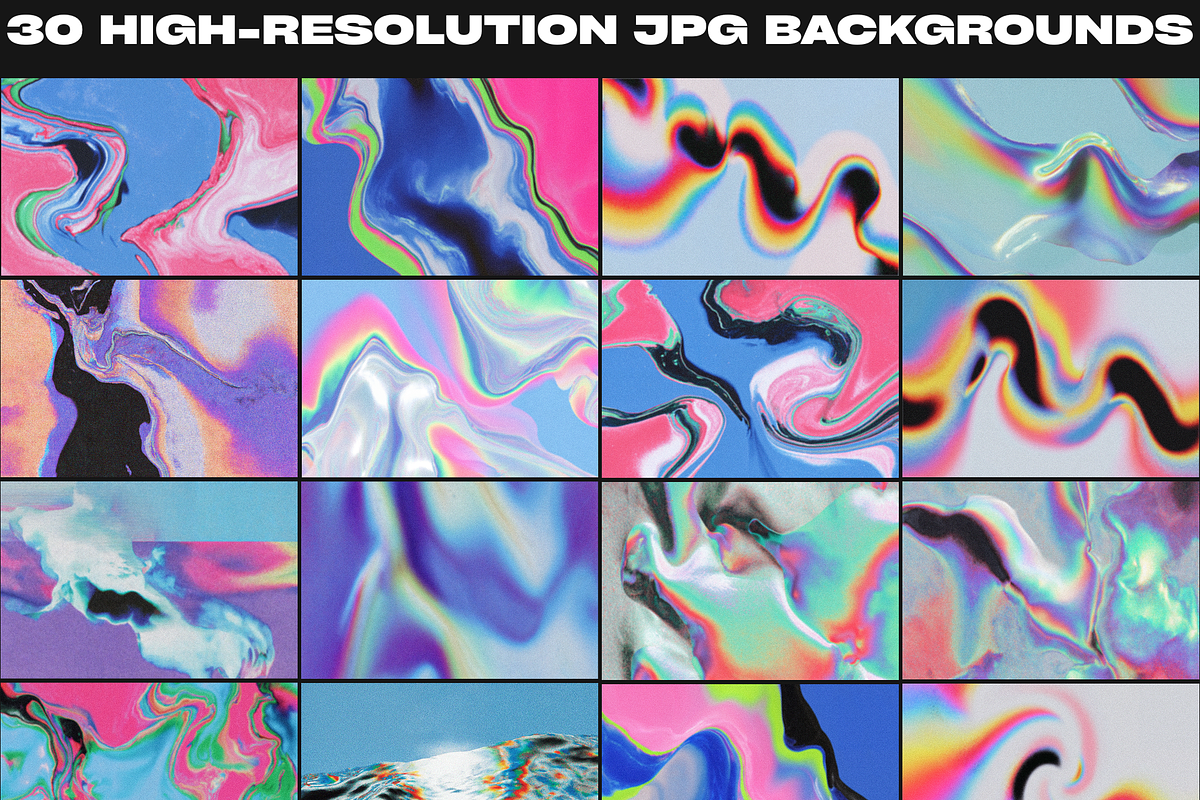 Acid Dreams: Psychedelic Grainy Pack, a Background Graphic by Anastasiia VNSK (Photo 12 of 14)