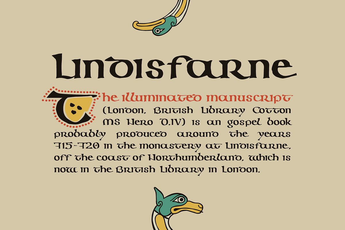Lindisfarne Script font, a Script Font by kaer_shop (Photo 1 of 18)