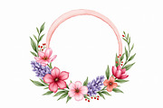 Pink Lavender Floral Wreath Bundle, an Illustration by BIPLOB EXPERT (Thumbnail 12 of 14)