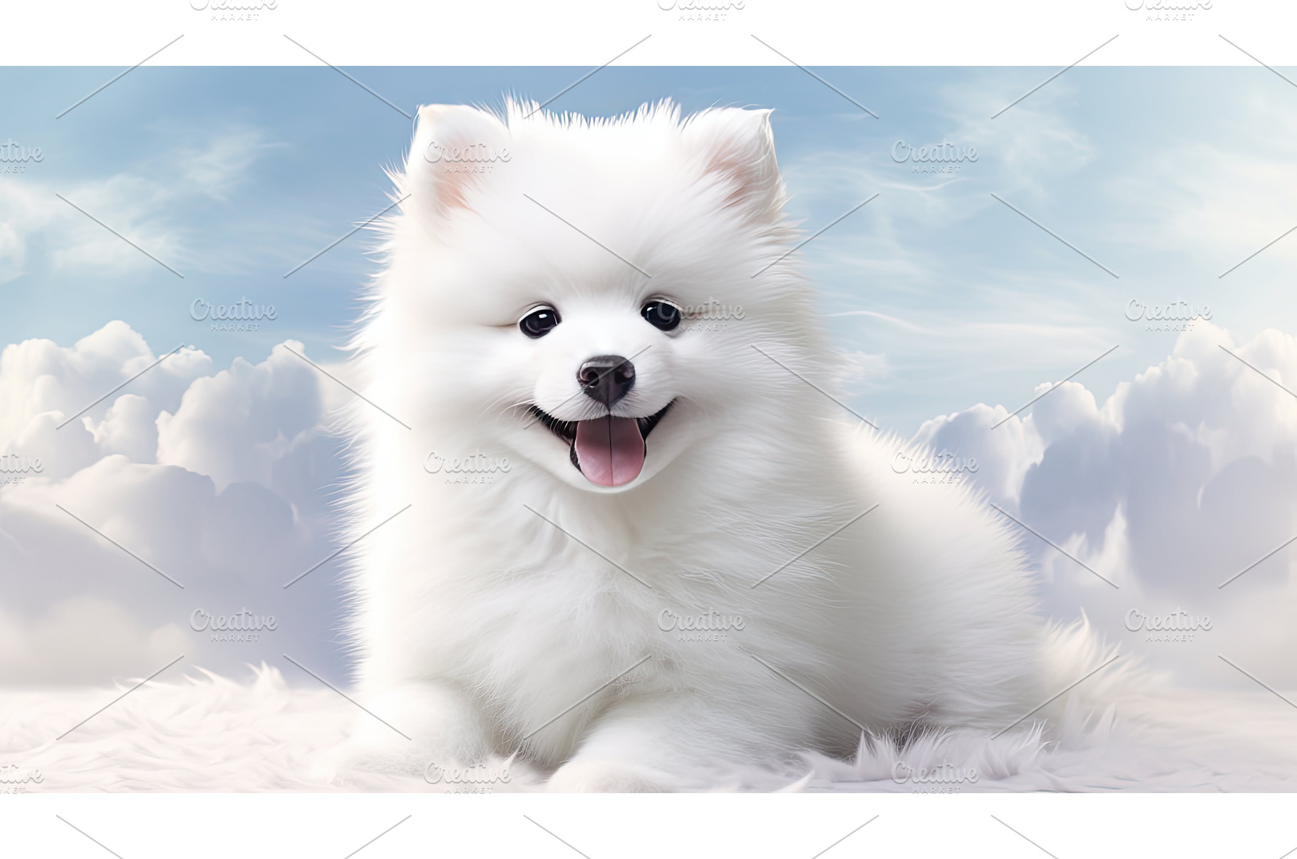 loyal cute fluffy dog ai generated, an Animal Photo by pikepicture