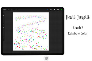Procreate Heart Confetti Brush