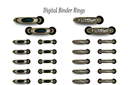 Digital Binder Rings in 2 Tone Gold, an Object Graphic by 3PointsCreative (Thumbnail 3 of 7)