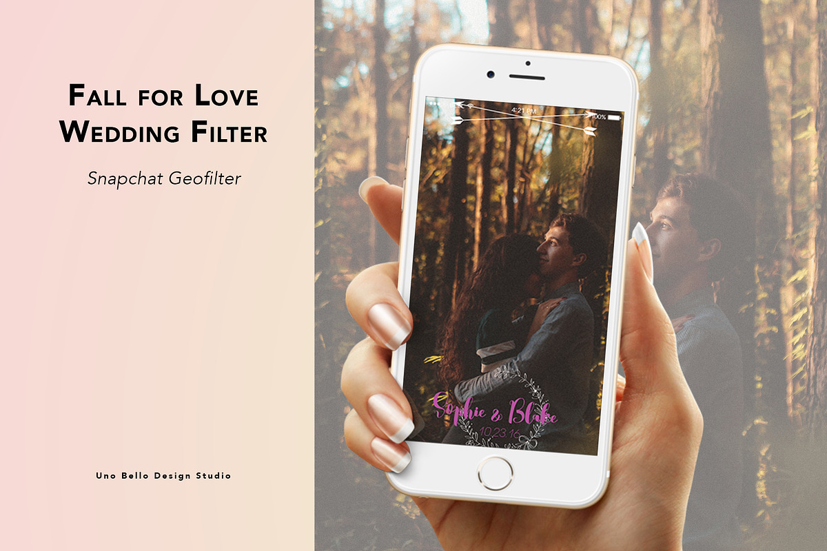 Fall for Love Wedding Geofilter, a Social Media Template by Uno Bello Design Studio (Photo 1 of 3)