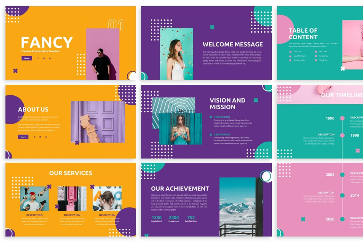 Fancy - Colorful Powerpoint Template, a Presentation Template by ...