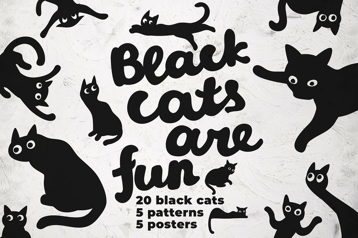 Black cats are fun!, an Animal Illustration by pineart (Photo 1 of 6)