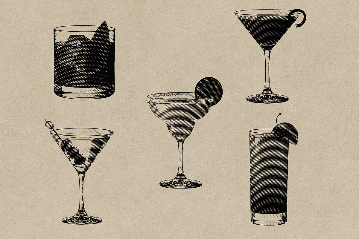 Cocktails Engraving Collection, an Object Graphic by Kaizla03 (Photo 2 of 4)
