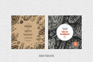 Meat Backgrounds & Design Templates