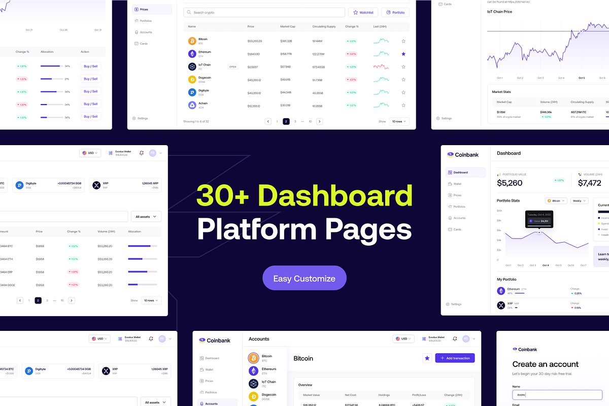 Coinbank - Crypto Trading Platform, an UI Kit Template by dhuhacreative (Photo 5 of 8)