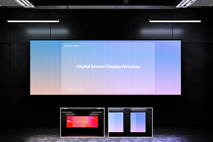 Horizontal Digital Screen Mockup