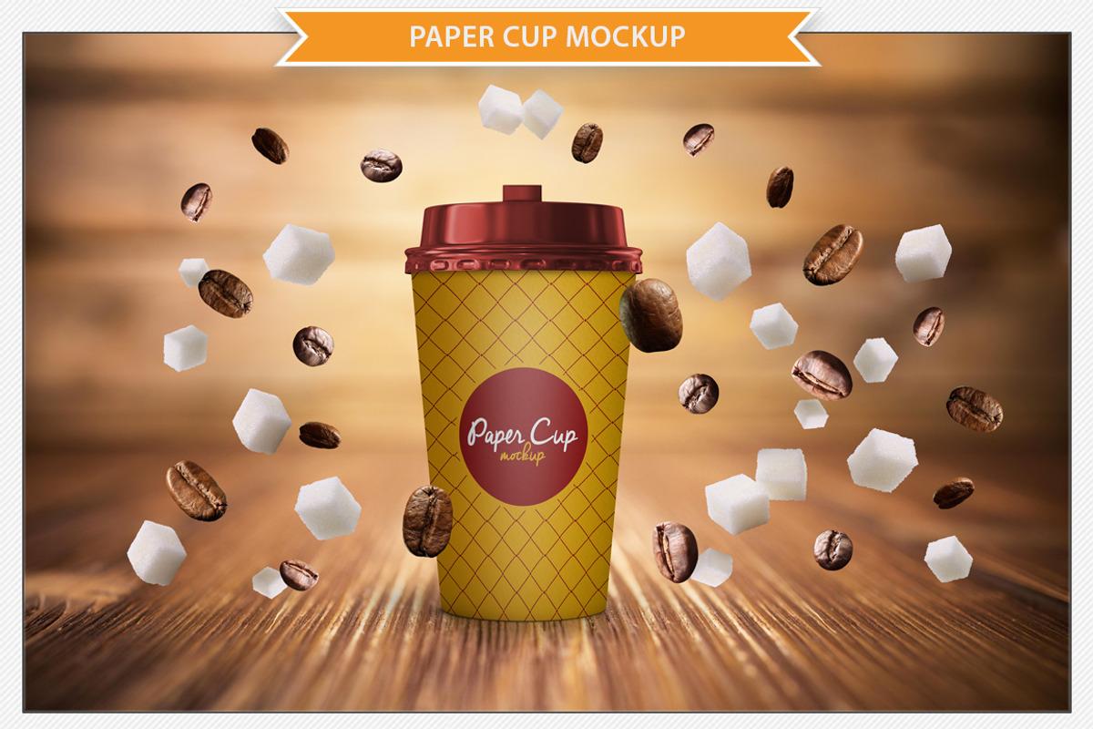 Coffee Paper Cup Mockup, a Cups & Container Mockup by Plus Media (Photo 1 of 5)