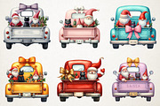 Christmas Gnome And Truck Clipart, an Illustration by RobertsArt (Thumbnail 3 of 7)