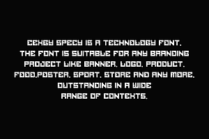 Cexgy Specy - Tech & Digital Font