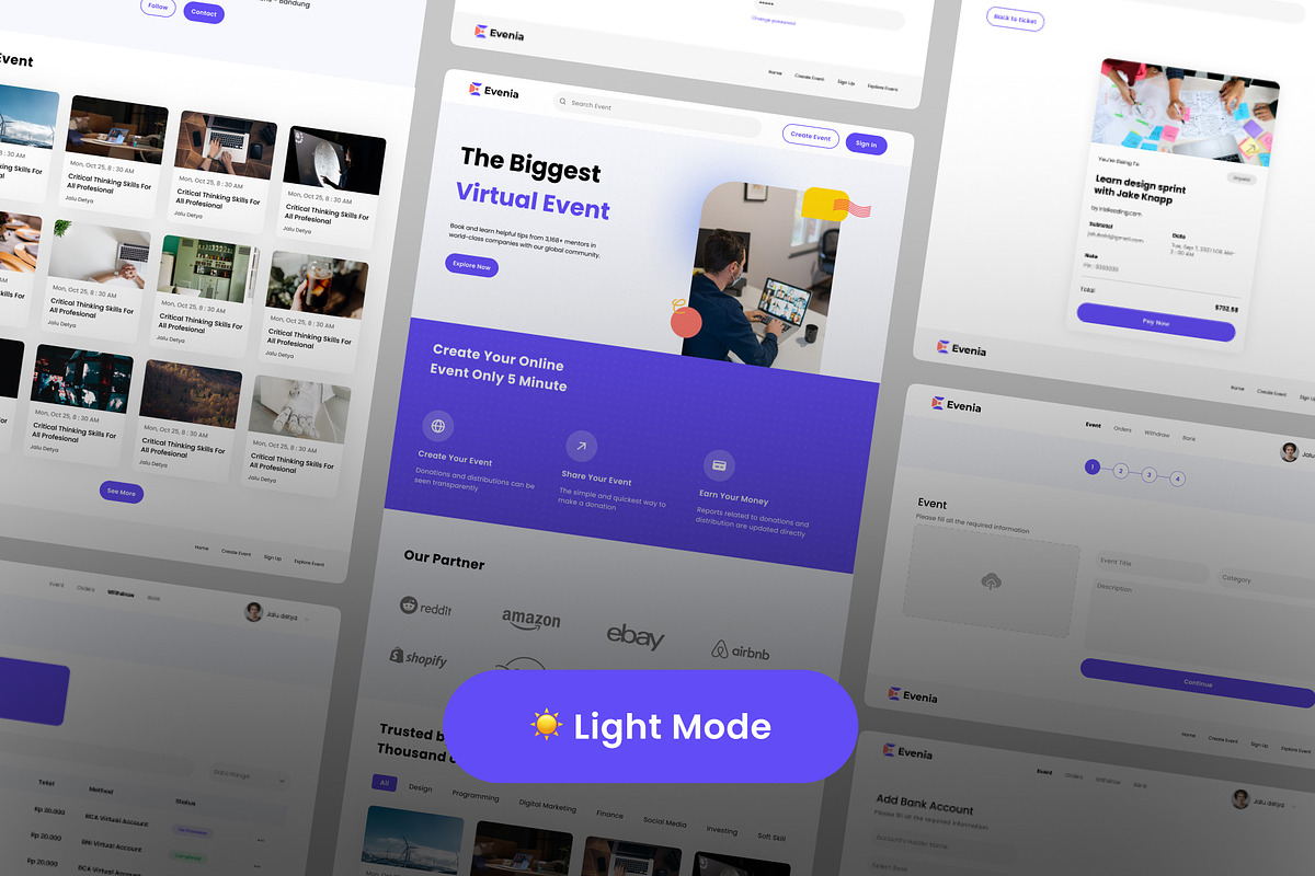 Evenia - Event Organizer UI KIT, an UI Kit Template by Product Experience (Photo 5 of 6)