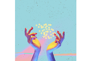 Contemporary art collage, modern